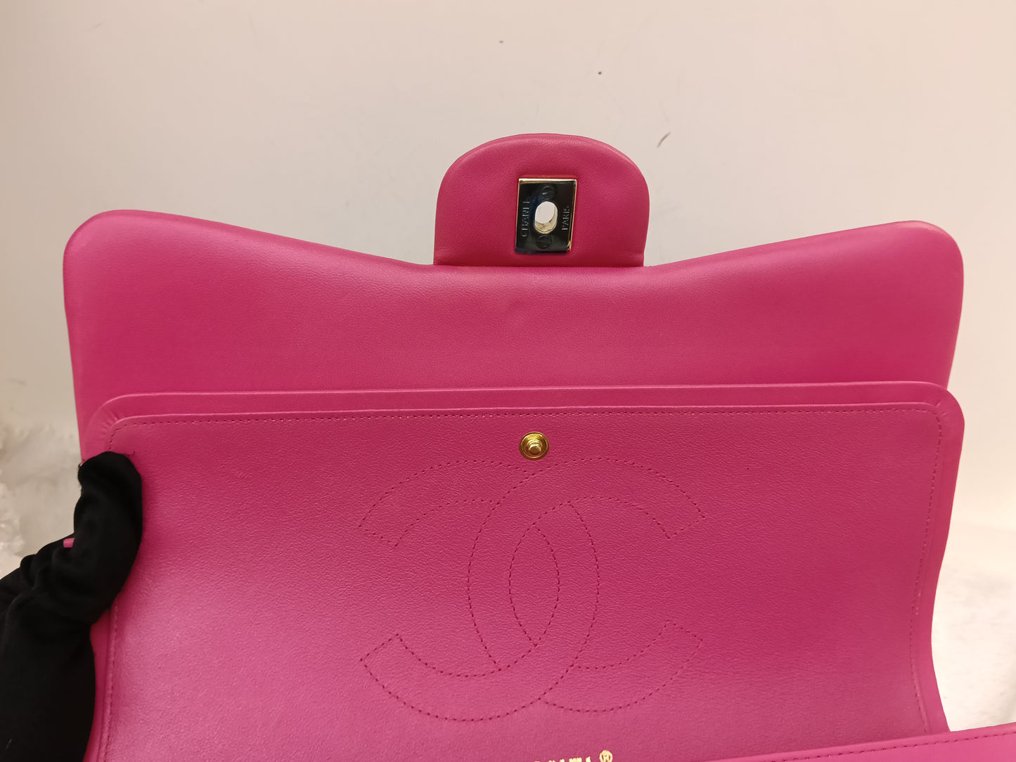 Chanel Jumbo Lamb Fuchsia GHW DF #21