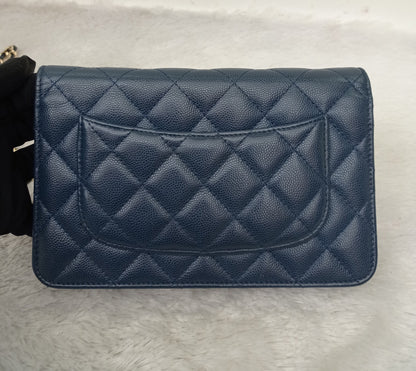 Chanel WOC Caviar Navy GHW #22