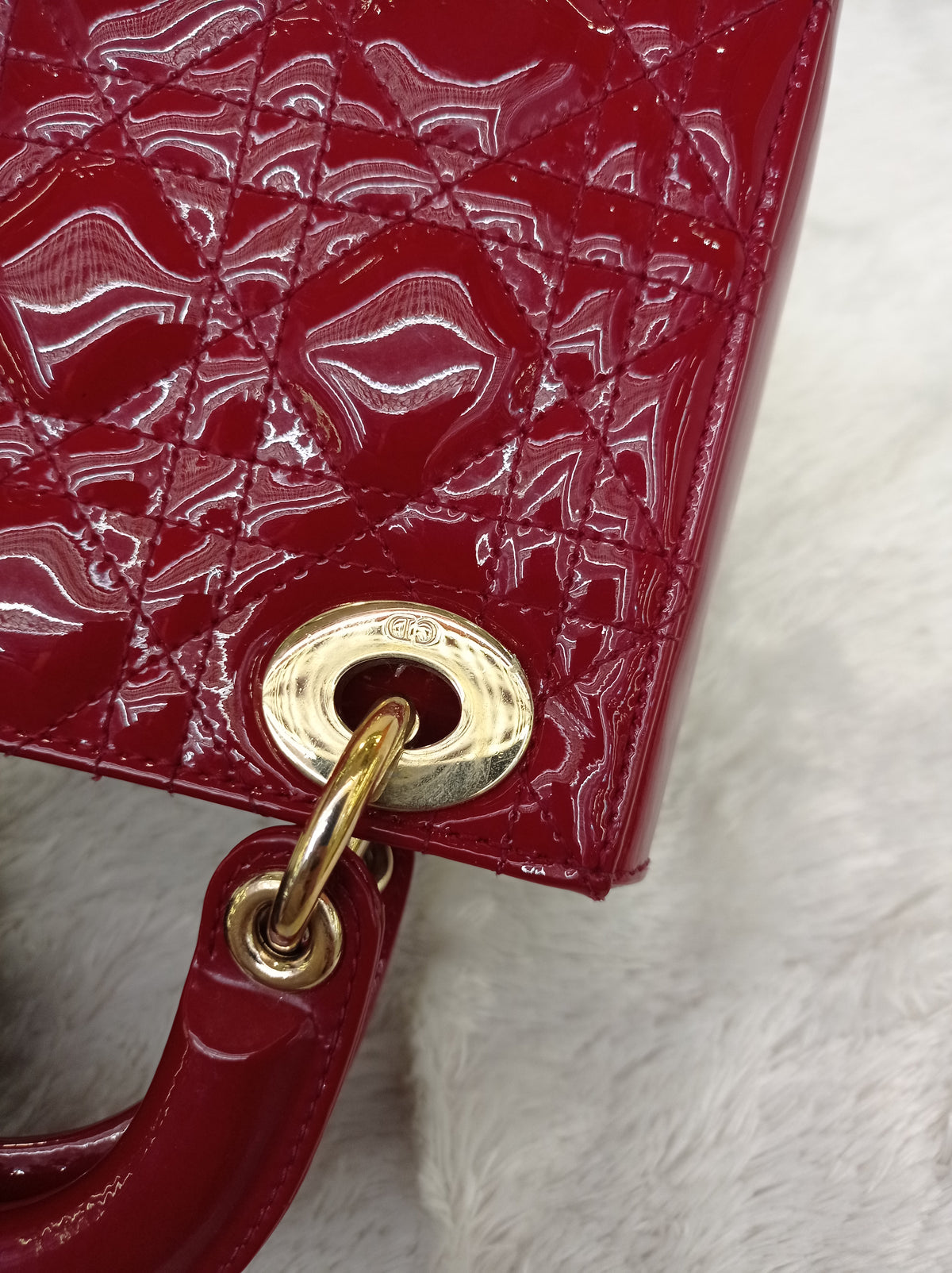 Lady Dior Mini Patent Red GHW 2019