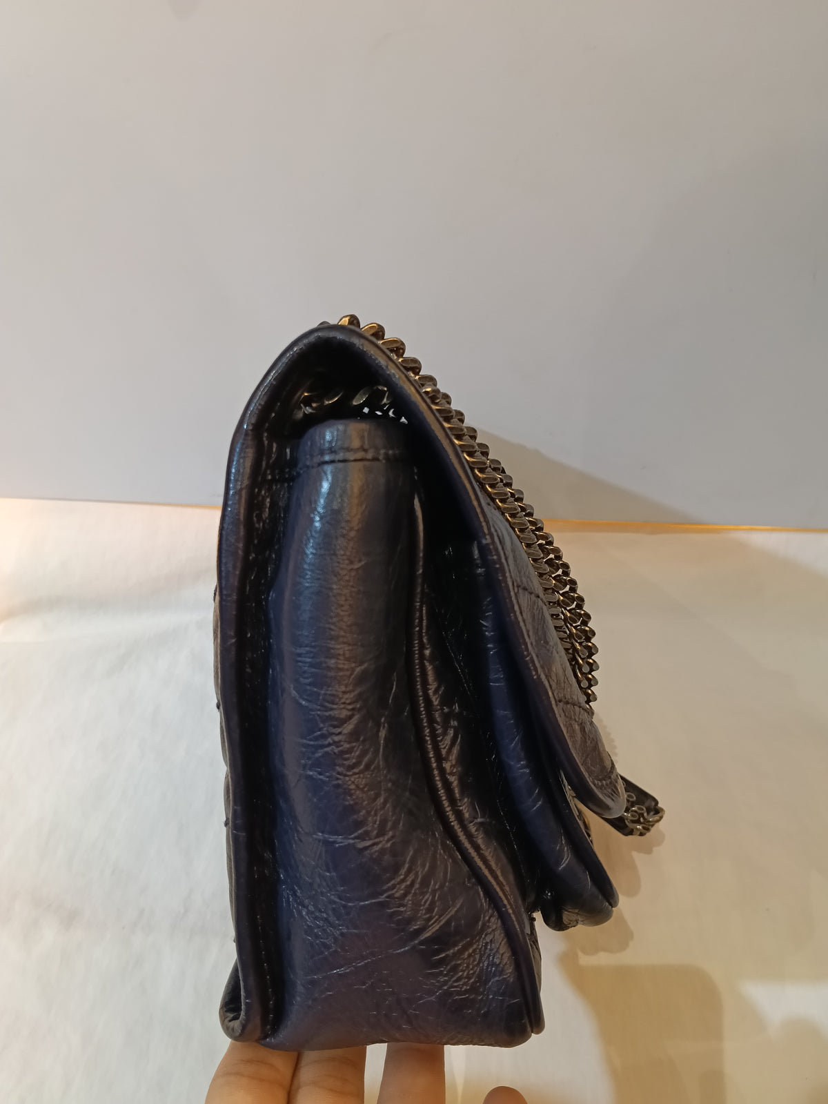 YsL Niki Baby Calfskin Navy RHW 2018