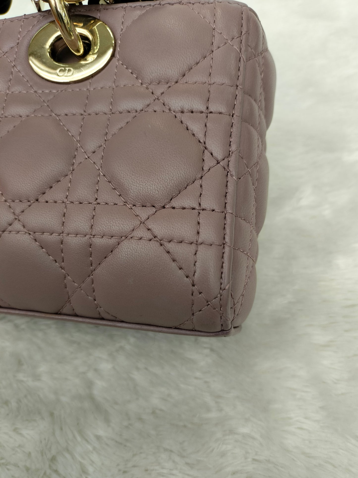Dior D'joy Small Lamb Peony Pink GHW 2022