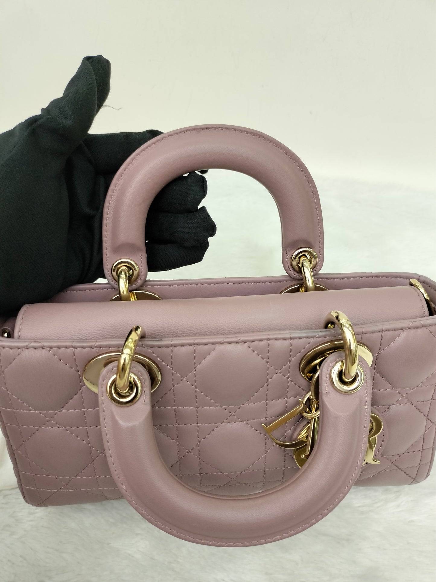 Dior D'joy Small Lamb Peony Pink GHW 2022