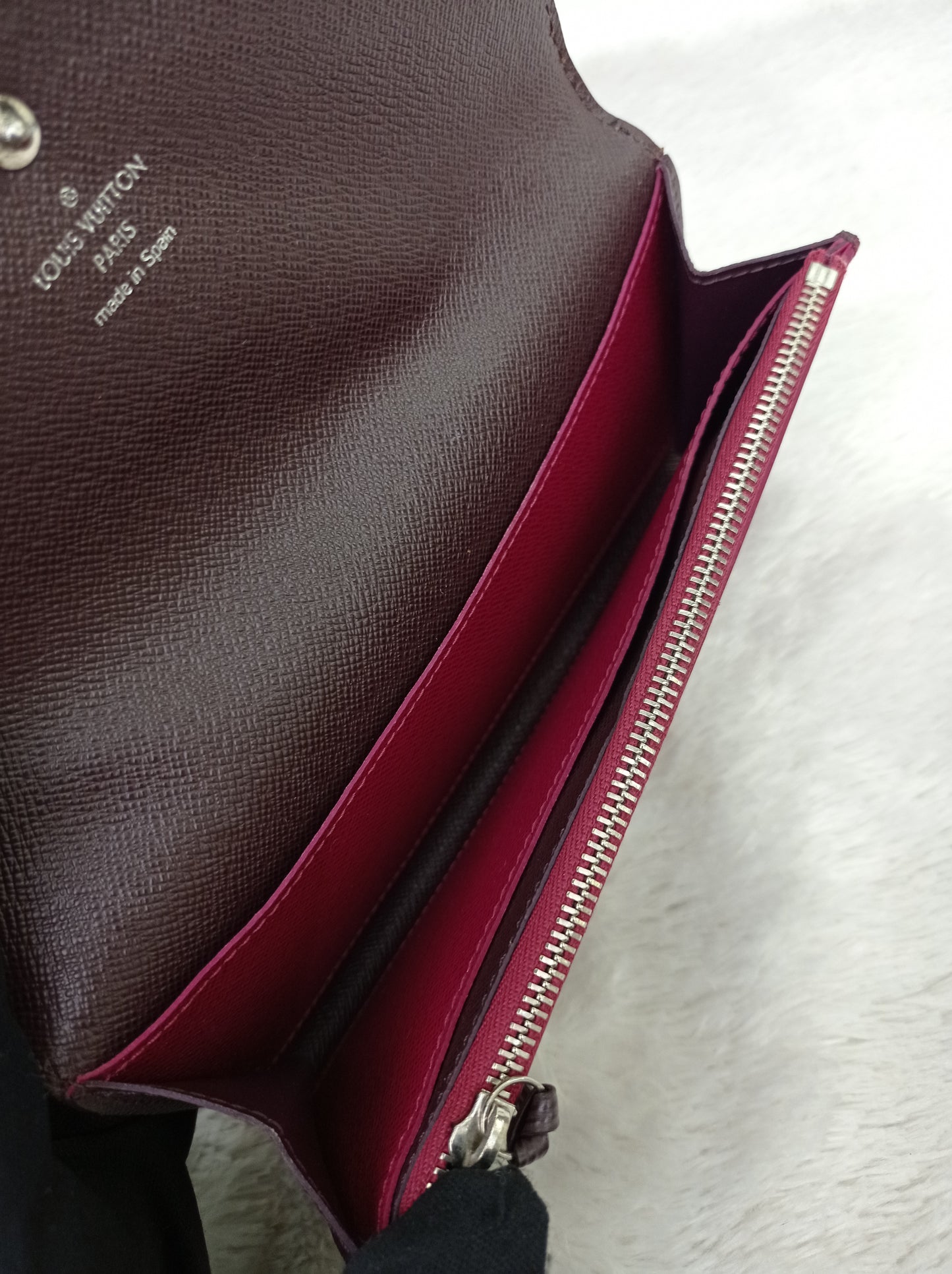 LV Emilie NM Wallet Epi Fuchsia Brown 2017