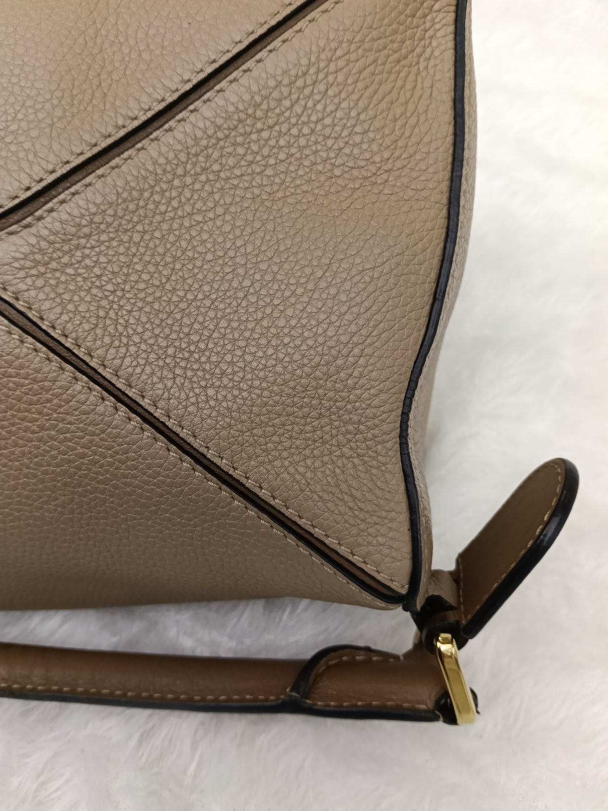 Loewe Puzzle Small Grained Sand Mink GHW 2019