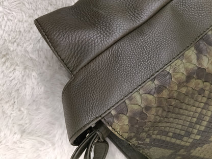 Gucci Tote Greenwich Medium Python Khaki GHW