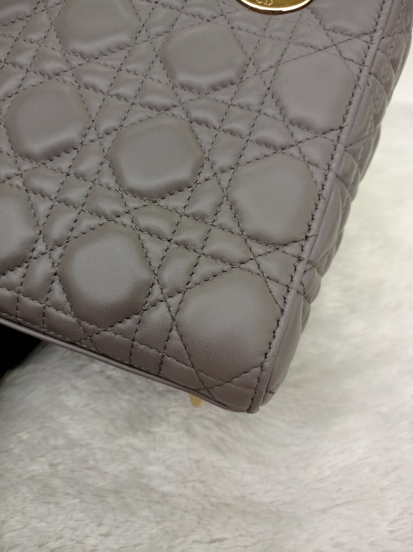 Lady Dior Small Lamb Grey GHW 2019