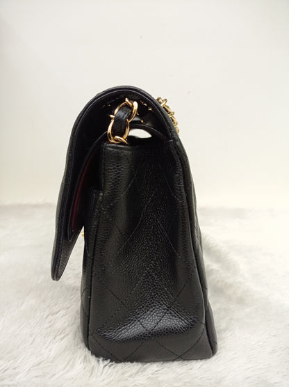 Chanel Jumbo Caviar Black GHW DF #17