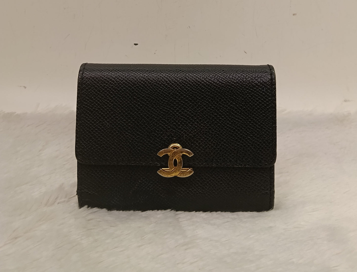 Chanel Trifold Wallet Caviar Black GHW #5