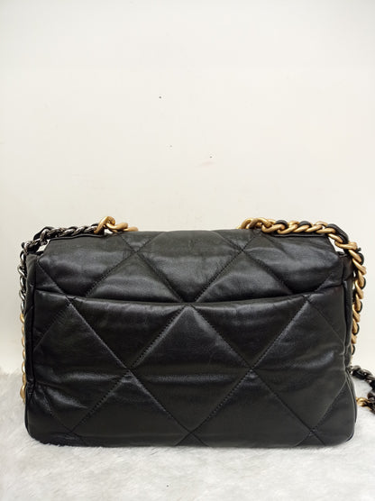 Chanel C19 Medium Lamb Black GHW #29
