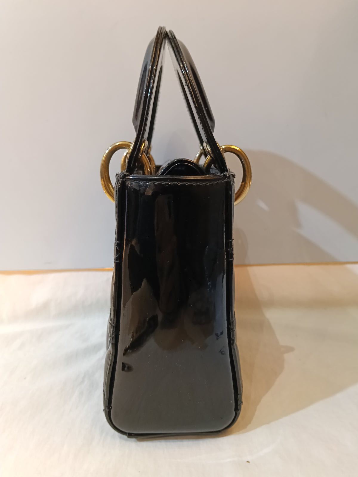 Lady Dior Mini Patent Black GHW 2019