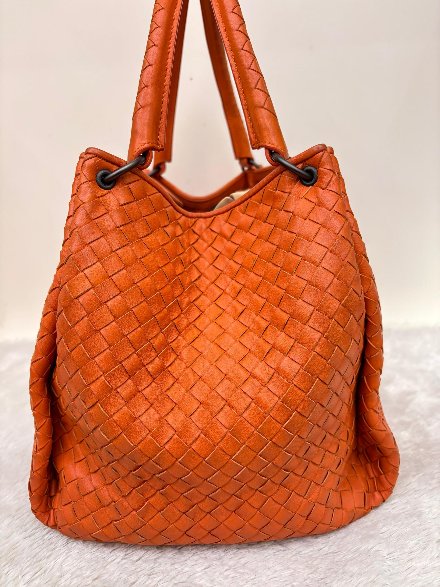 Bottega Veneta Parachute Intrecciato Tote Orange RHW 2011