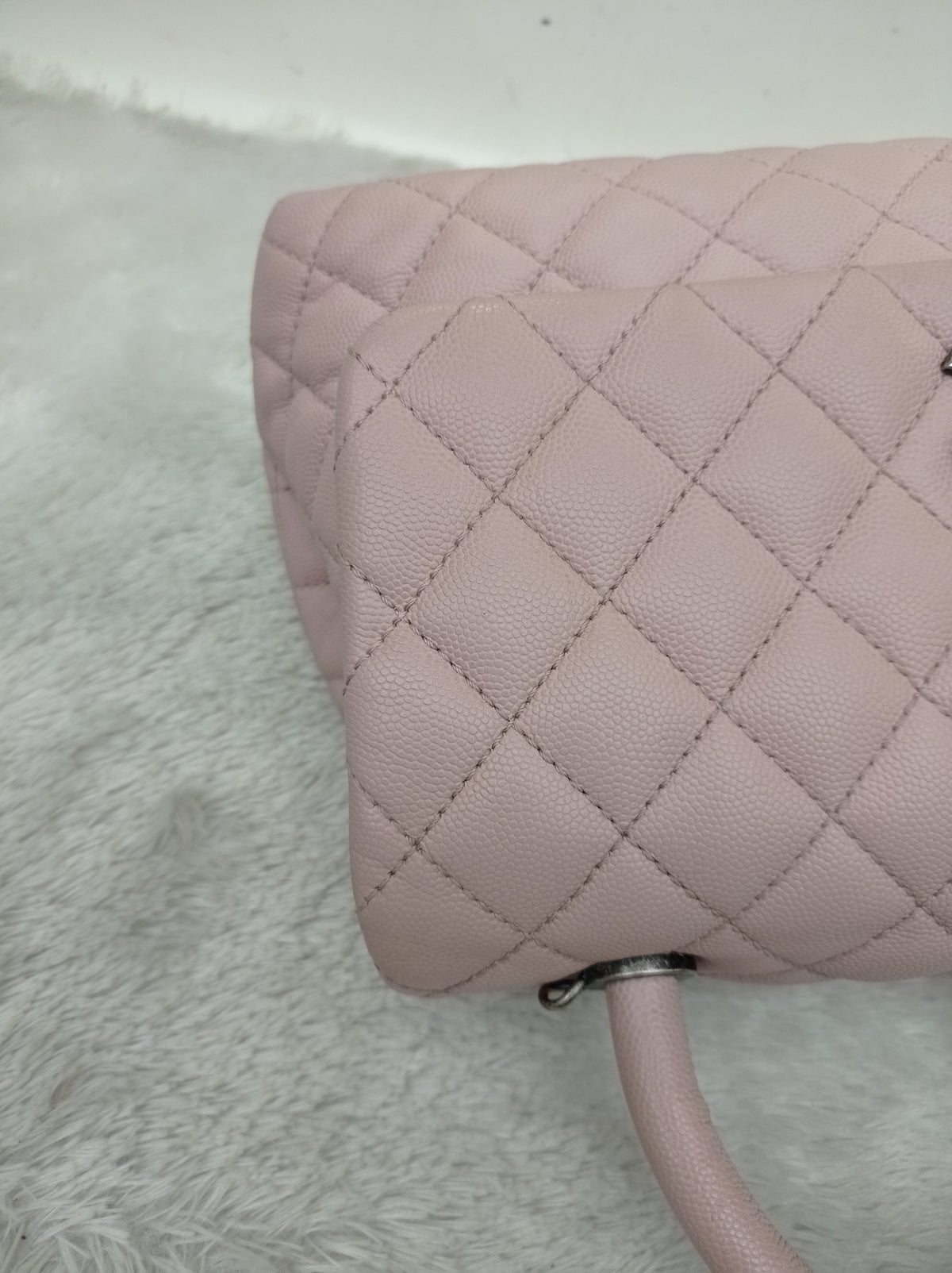 Chanel Coco Handle Medium Caviar Lilac RHW #23