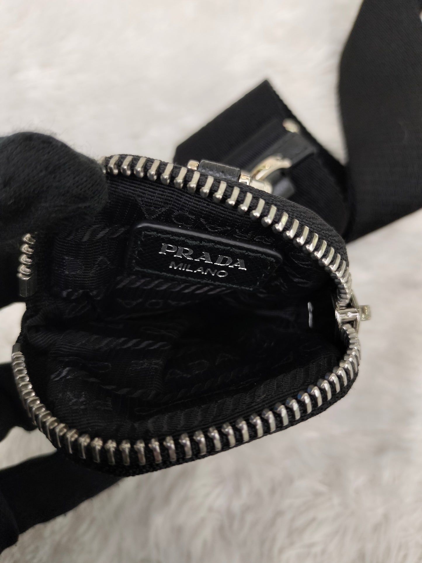 Prada Tessuto Saffian Nero Multi Pochette Re Edition Nylon SHW 2021