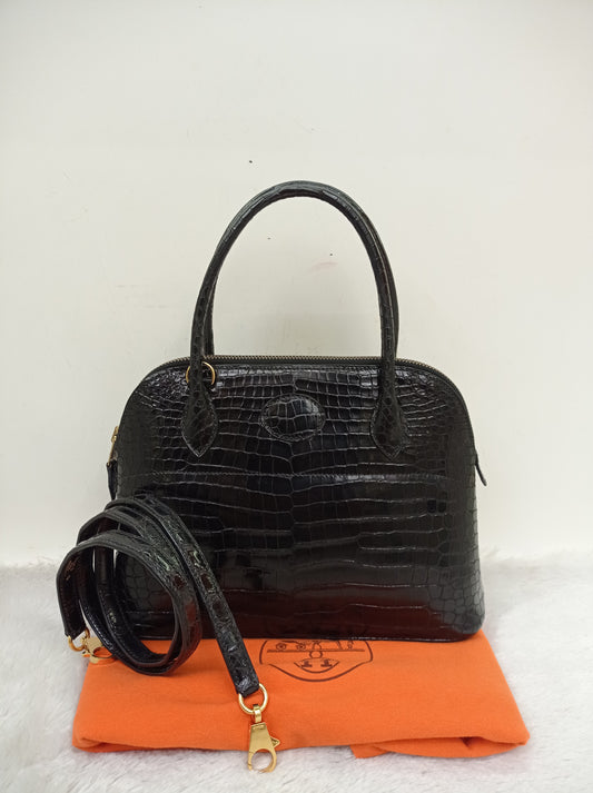 Bolide 27 Croco Porosus Black GHW #W circle