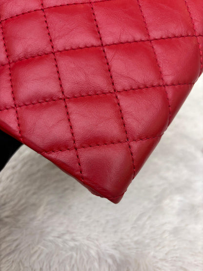 Chanel 2.55 Reissue Fold Over Clutch Calfskin Red GHW #26