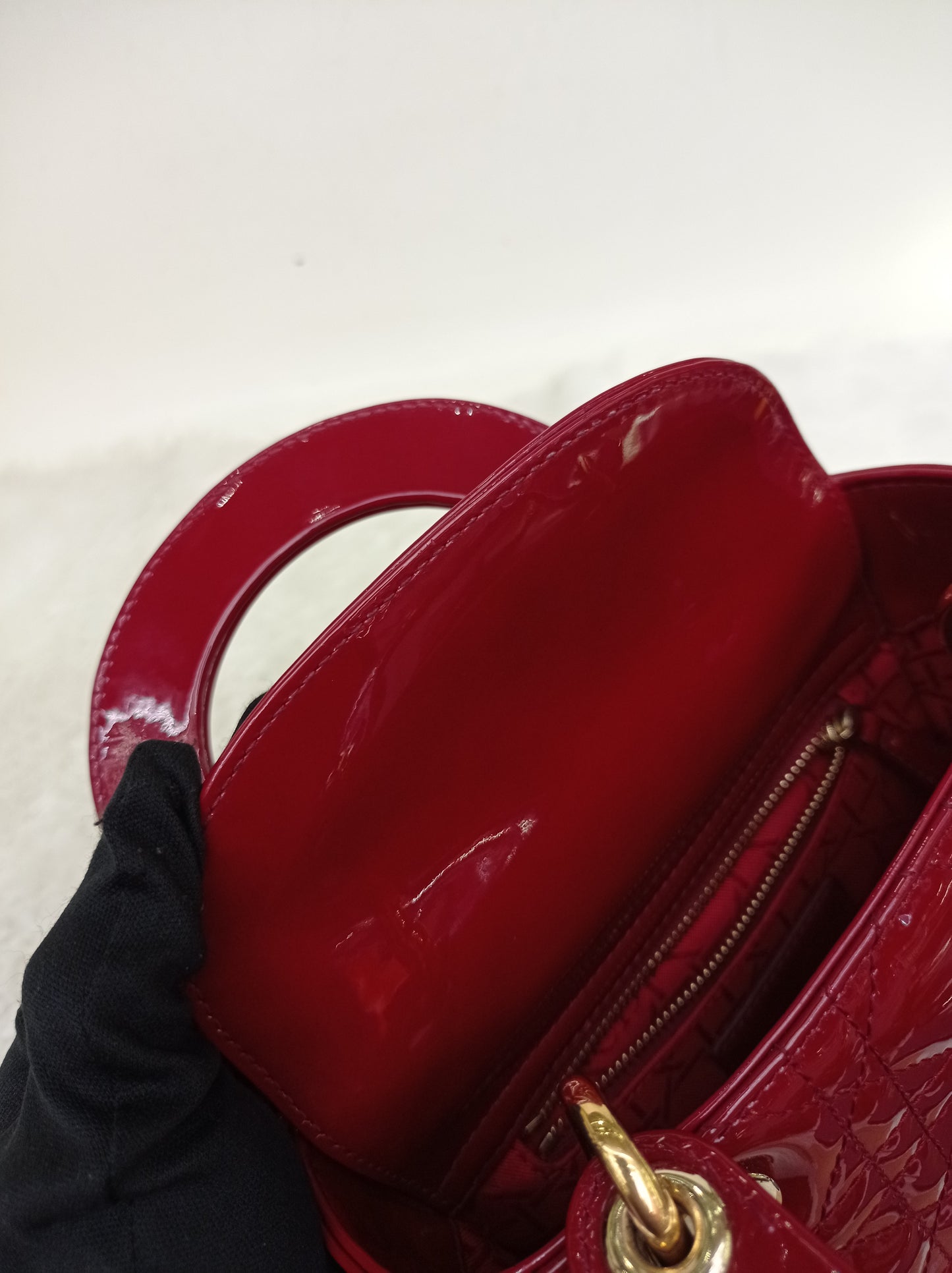 Lady Dior Mini Patent Red GHW 2018