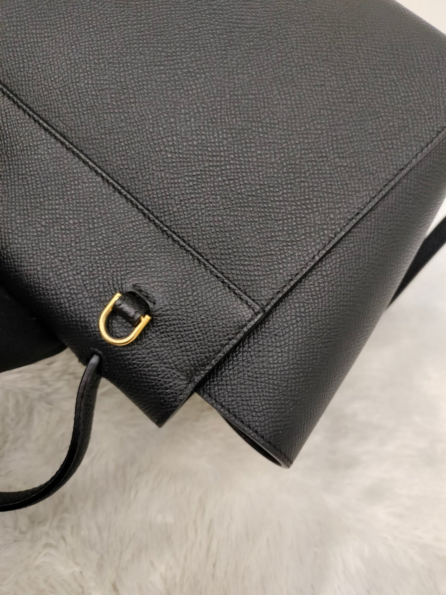 Celine Nano Belt Grained Black GHW 2018