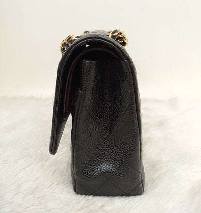 Chanel Medium Caviar Black GHW DF (CHIP)