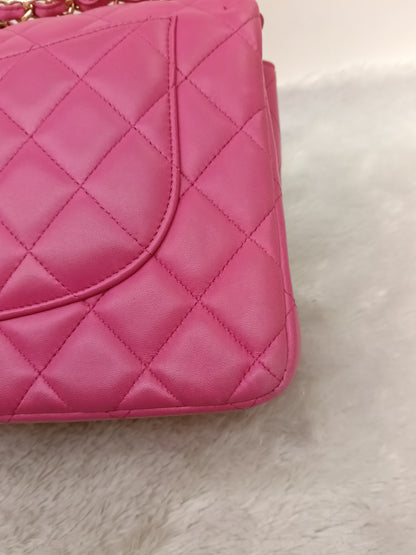 Chanel Jumbo Lamb Fuchsia GHW DF #21