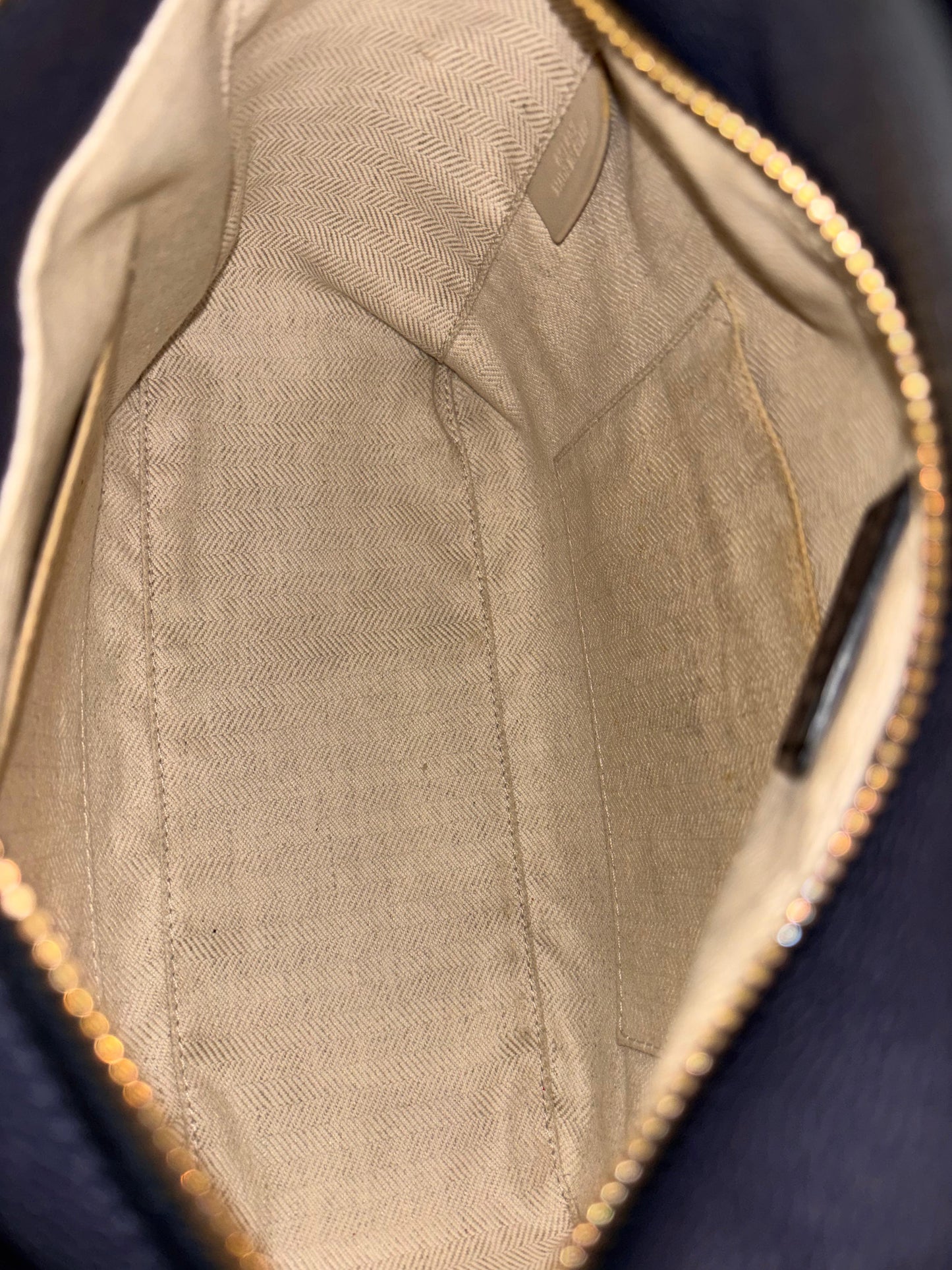 Loewe Puzzle Small Grained Navy Black GHW 2018