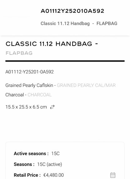 Chanel Medium Caviar Charcoal RHW DF #20