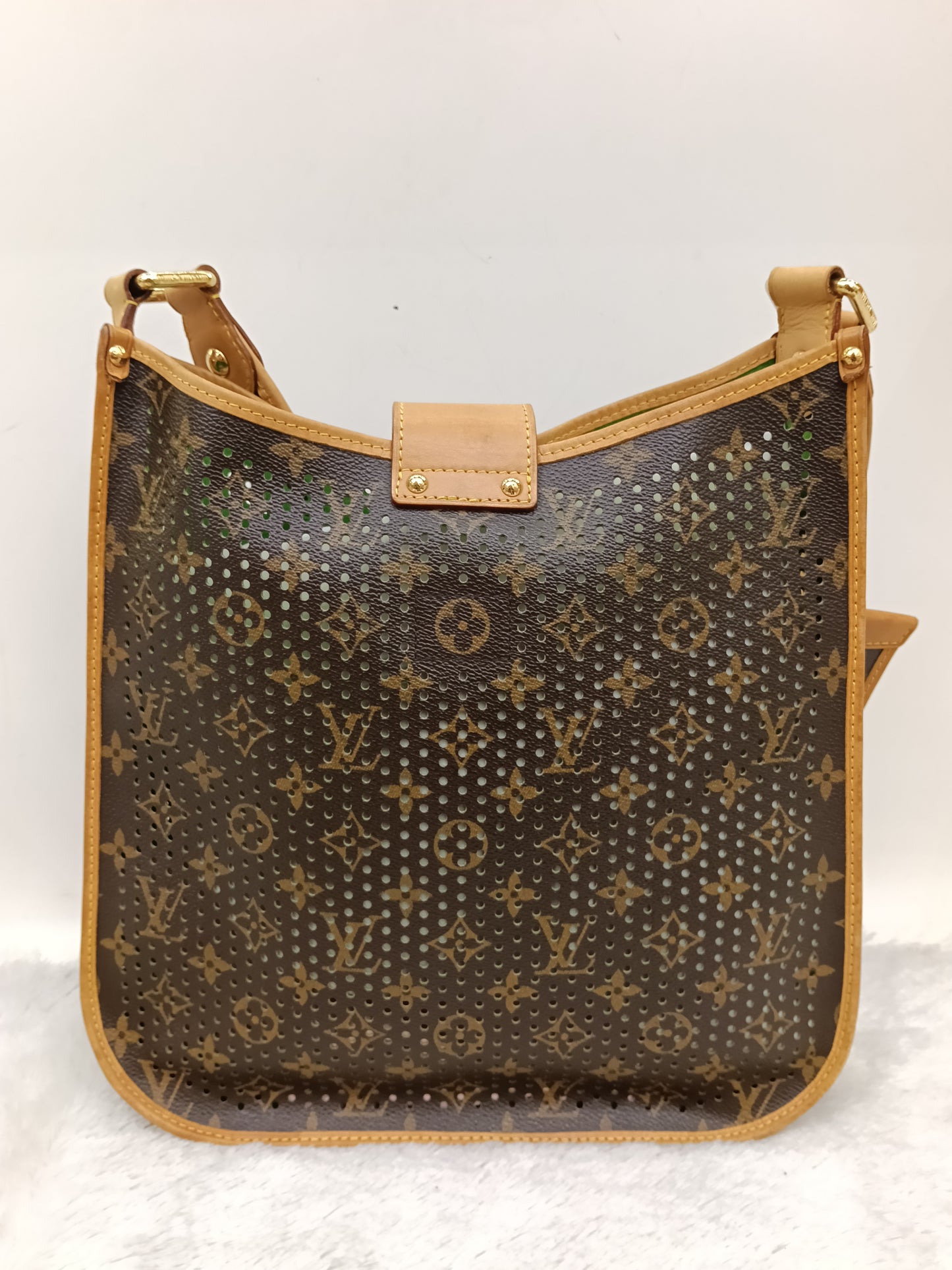 LV Musette Perforated Verde Monogram Green