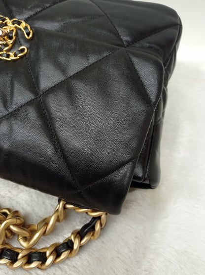 Chanel C19 Medium Lamb Black GHW #29