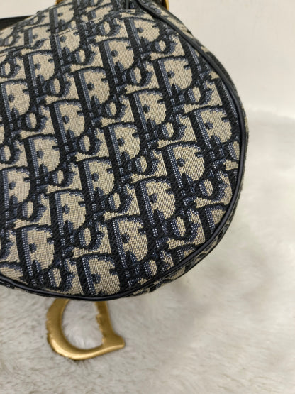 Dior Saddle Medium Oblique Navy GHW 2023