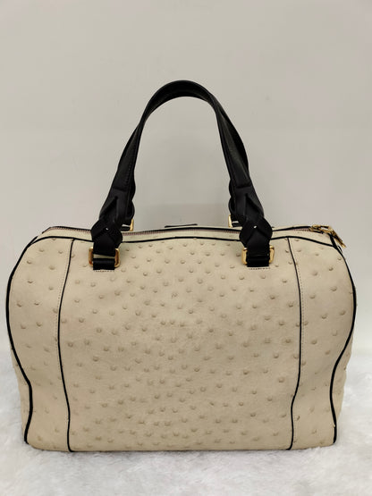 Loewe Fusta Ostrich Anagram Beige Brown GHW 2011