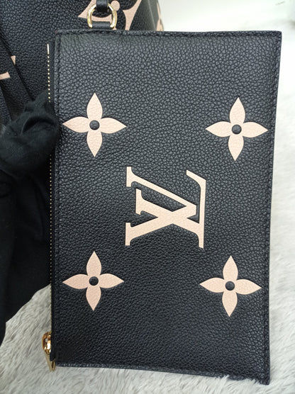LV Neo Noe MM Monogram Empreinte Noir Creme (CHIP)