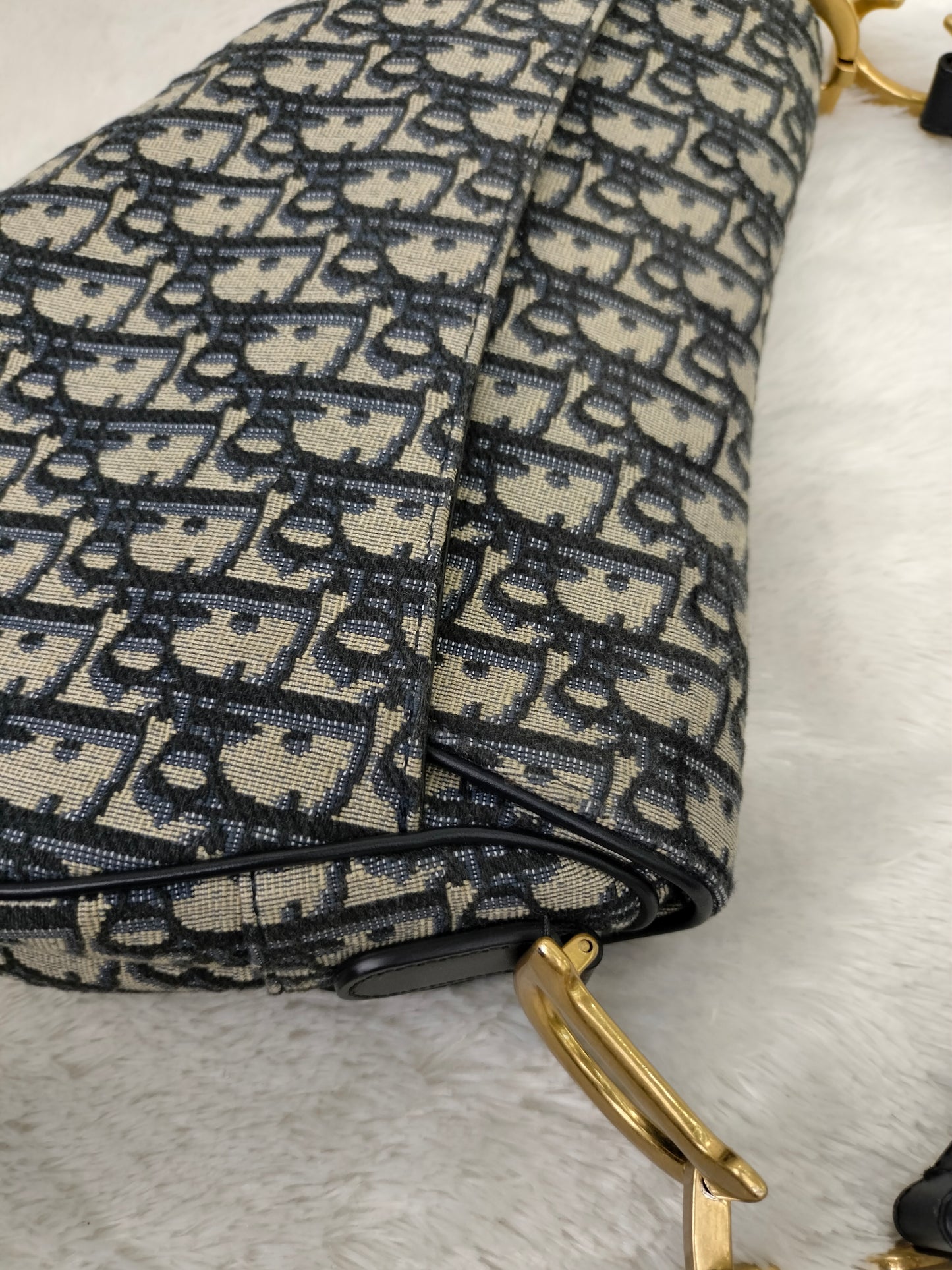 Dior Saddle Medium Oblique Navy GHW 2023