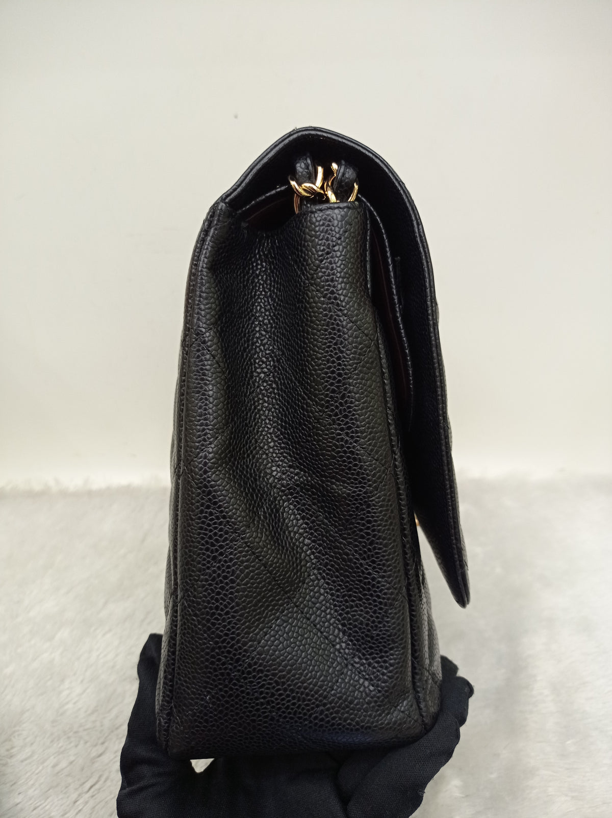 Chanel Maxi Caviar Black GHW DF #14