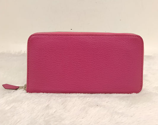 Hermes Azap Long Wallet Chevre Rose Shocking Pink PHW #L square