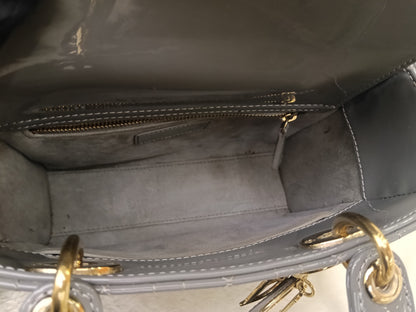 Lady Dior Small Patent Grey GHW 2021