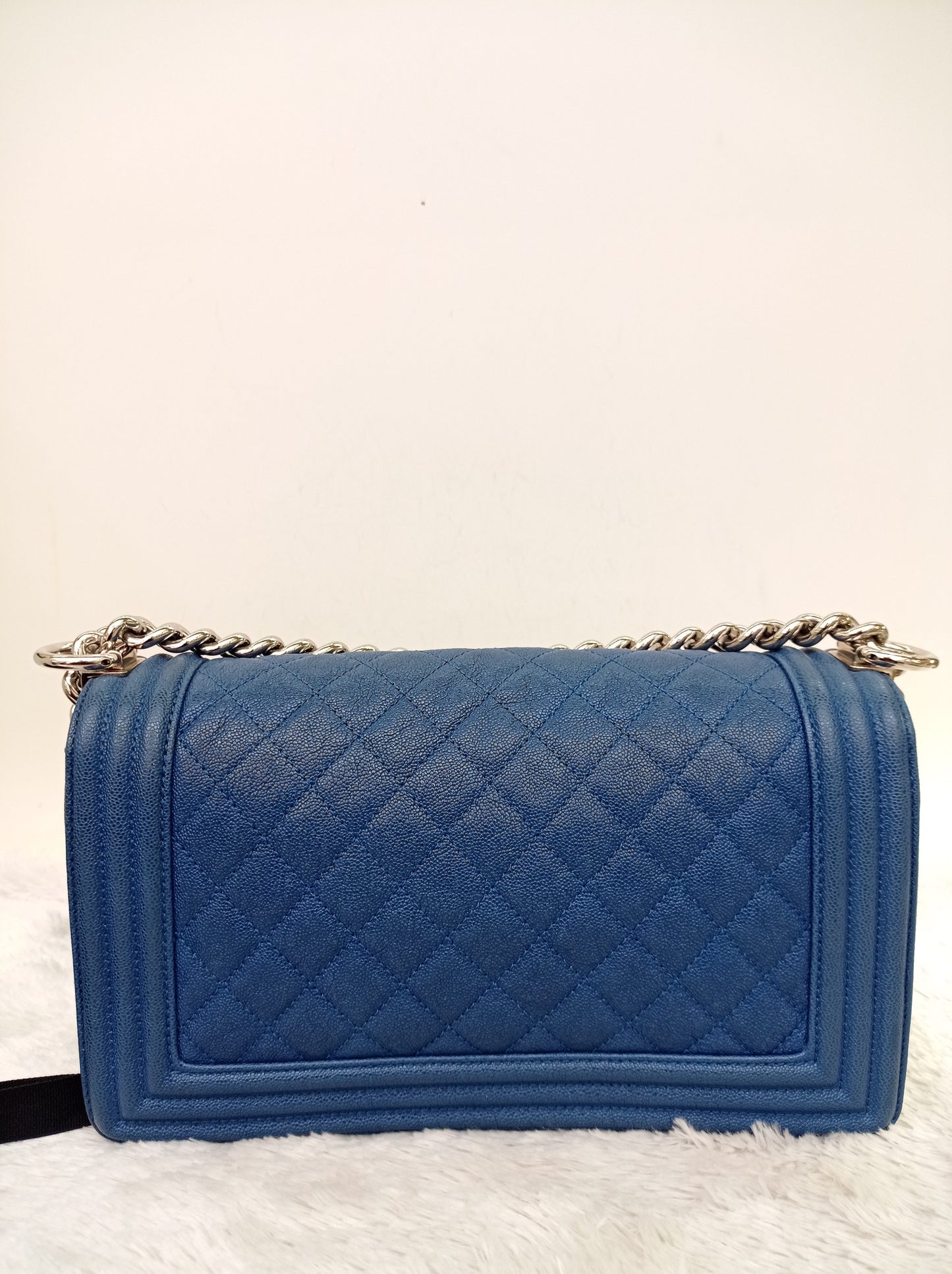 Chanel Boy 25 Caviar Blue SHW #29
