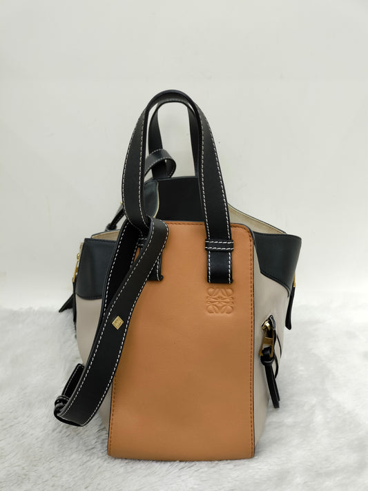 Loewe Hammock Small Beige Brown Black GHW 2018