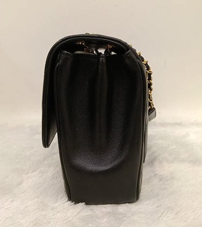 Chanel Jumbo Diagonal Flap Lamb Black GHW #21