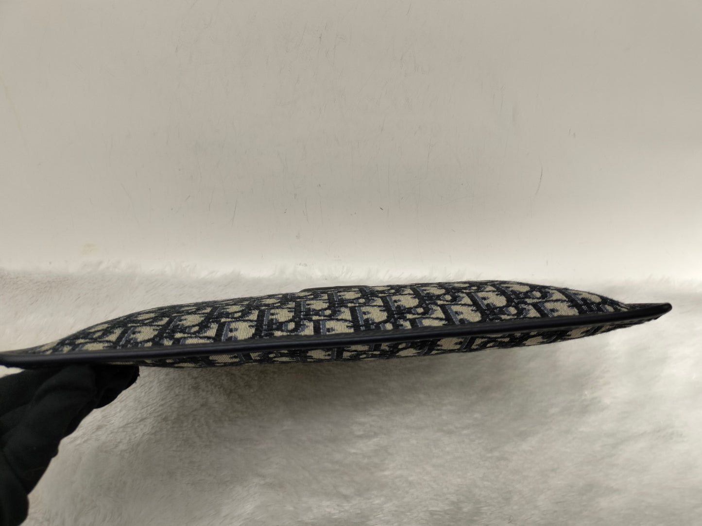 Dior Clutch Logogram Jacquard Oblique Navy GHW 2019