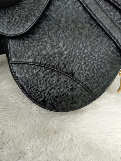 Dior Saddle Medium Grained Black GHW 2021