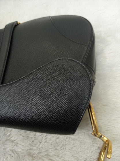 Dior Saddle Medium Grained Black GHW 2021