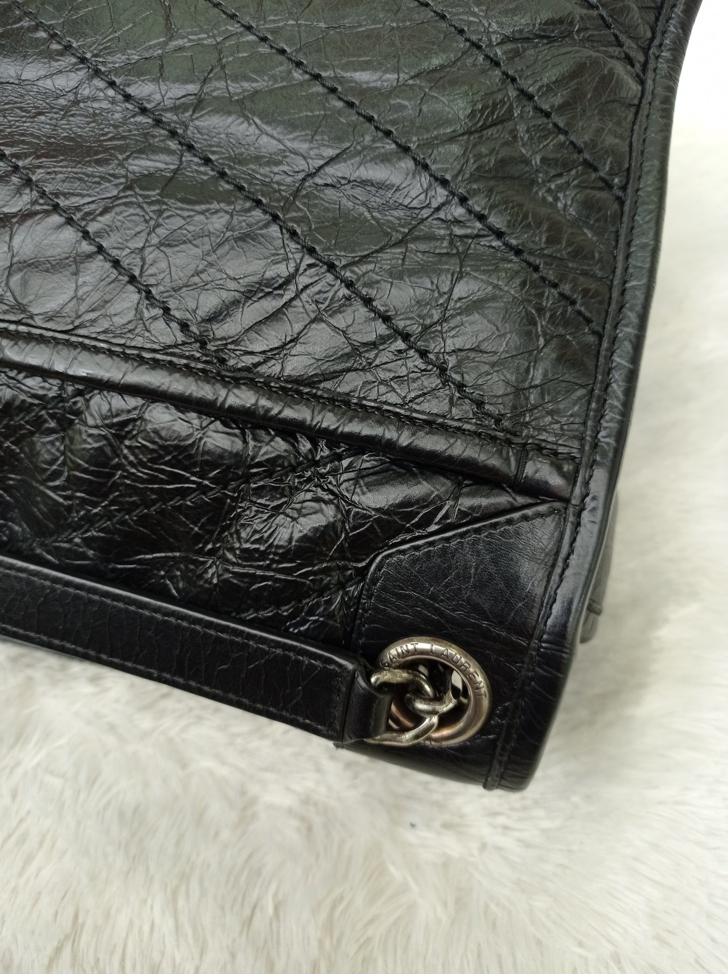 YsL Niki Medium Calfskin Black RHW 2018