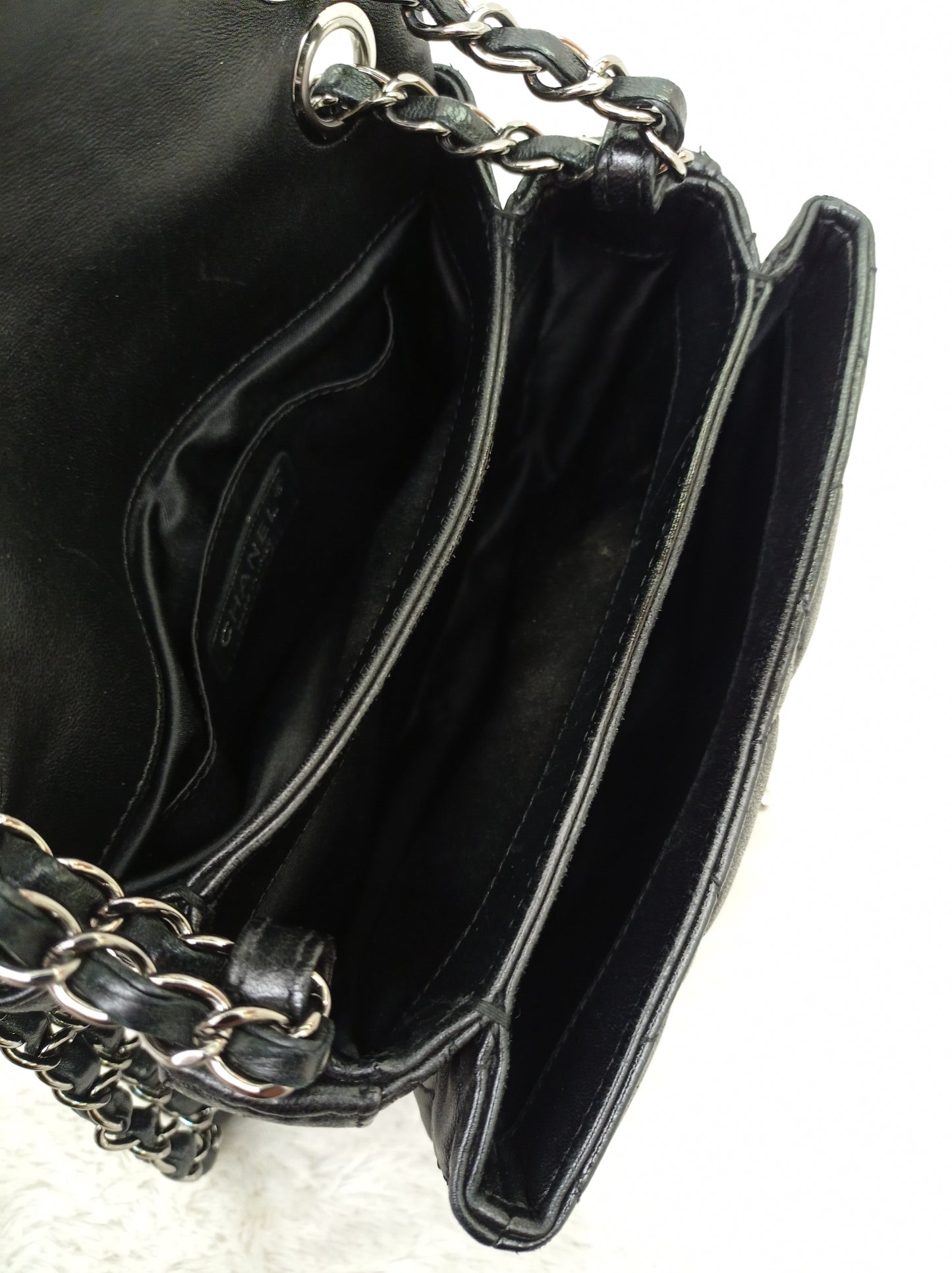 Chanel Accordion Flap Mini Lamb Black SHW #18