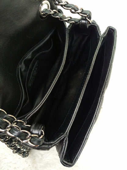 Chanel Accordion Flap Mini Lamb Black SHW #18