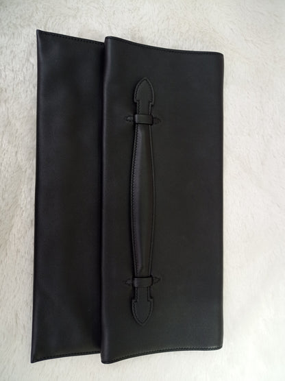 Hermes Plit Plat Clutch Evercolour Black #A