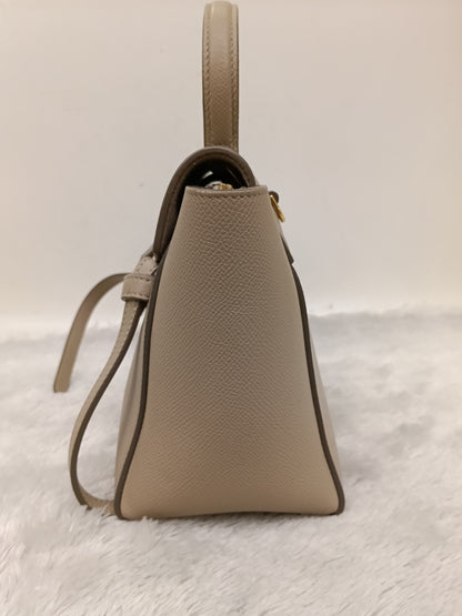 Celine Nano Belt Grained Light Taupe GHW 2018