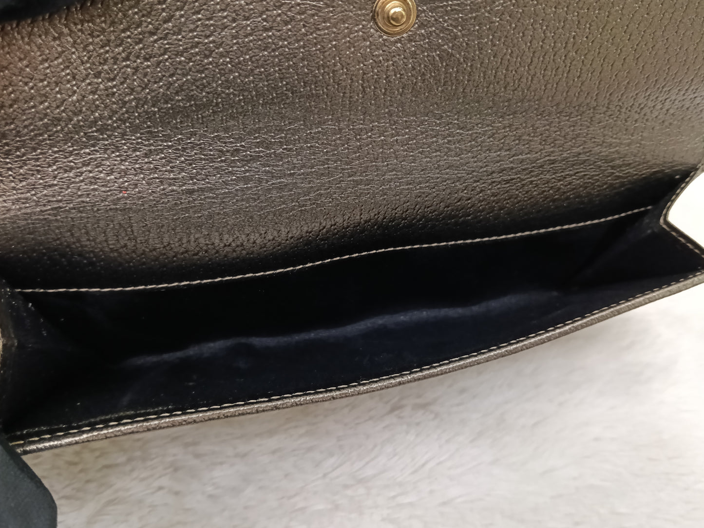 Gucci Wallet Continental D-Ring Canvas Beige Silver GHW 2007