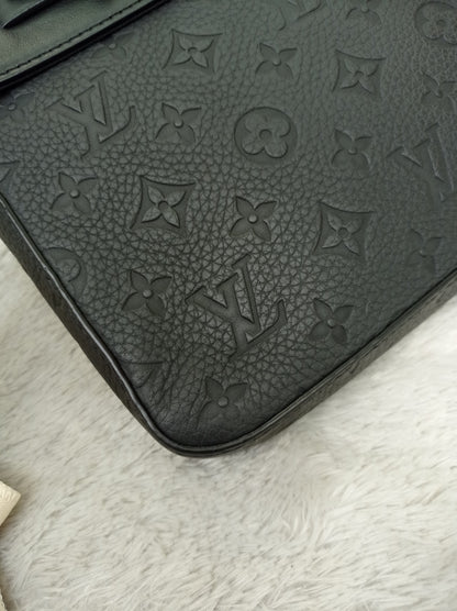 LV Pochette Virgil Abloh Steamer Monogram Eclipse (CHIP)