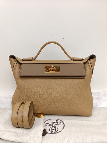 Hermes 2424 29 Togo Biscuit Alezan GHW #Z