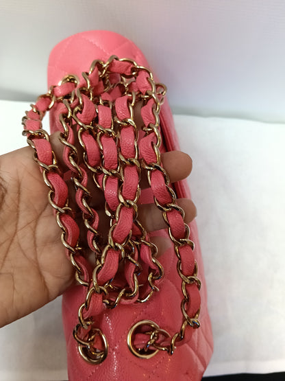 Chanel Small Caviar Pink GHW DF (CHIP)