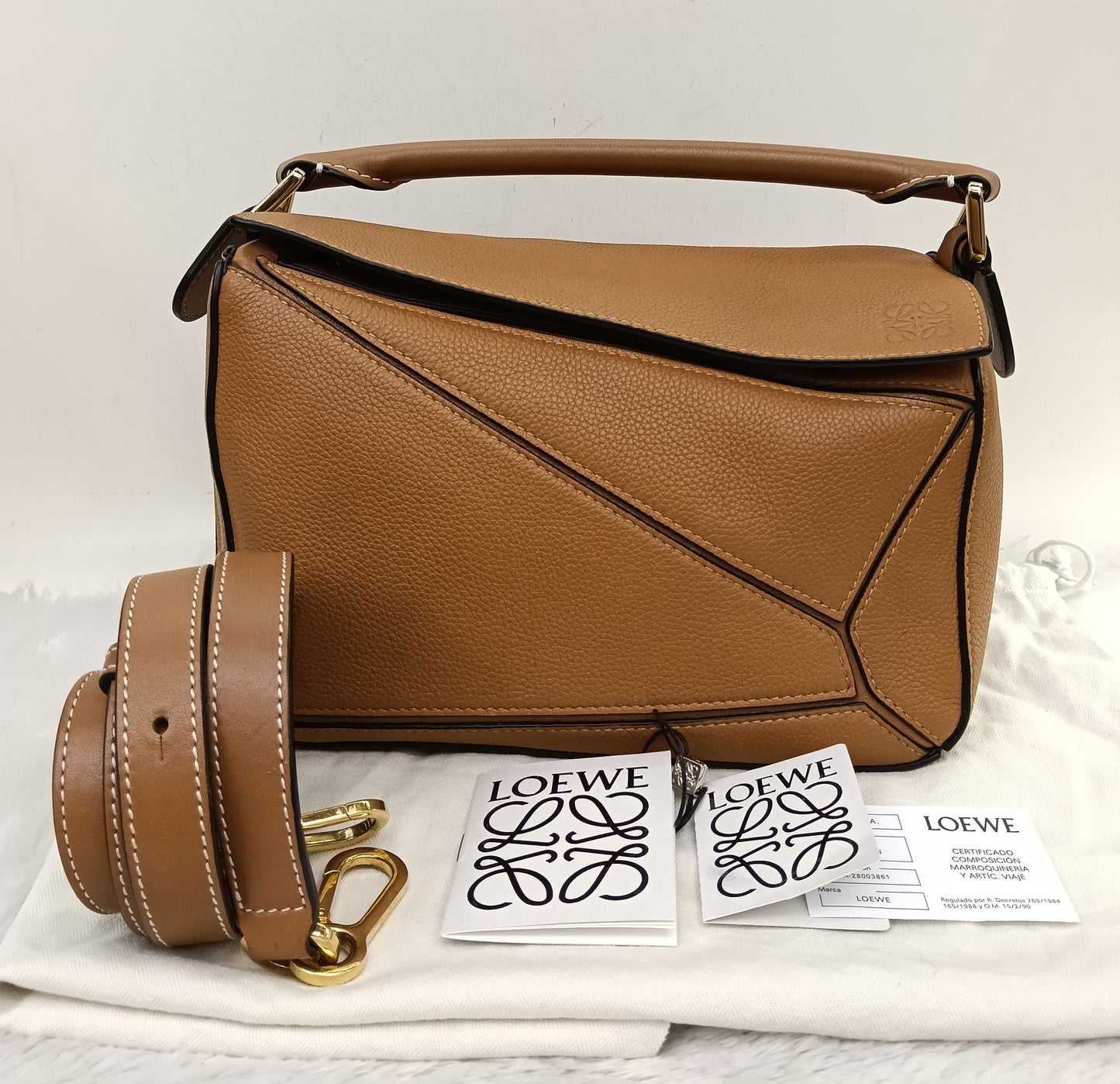 Loewe Puzzle Small Grained Light Caramel GHW 2019